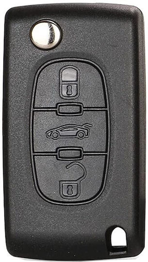 Reinforced Peugeot Citroen Type Key Shell Hu83 Blade Battery on Board