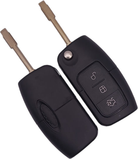 Ford Foldable Car Key Shell with Blade with 3 Buttons for Ford