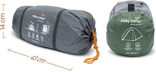 Easy Camp Σκηνή Camping Igloo Ορειβασίας Πράσινη με Διπλό Πανί 3 Εποχών για 3 Άτομα Αδιάβροχη 3000mm 270x240x115εκ.