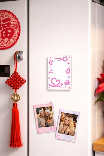Loveinstant Frame Magnetic Frame Instax Mini Photos 99 41 12 40 11 Evo Liplay Link Pink Hearts