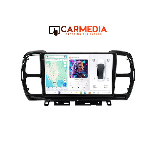 Carmedia Ηχοσύστημα Αυτοκινήτου για Citroen C5 Aircross 2017-2021 (Bluetooth/USB/AUX/WiFi/GPS/Apple-Carplay/Android-Auto) με Οθόνη Αφής 9.5"