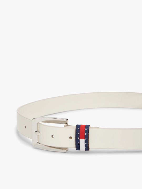 Tommy Hilfiger Tjw Oval 3.0 Δερμάτινη Γυναικεία Ζώνη Λευκή Tommy Hilfiger Tjw Oval 3.0 Δερμάτινη Γυναικεία Ζώνη Λευκή