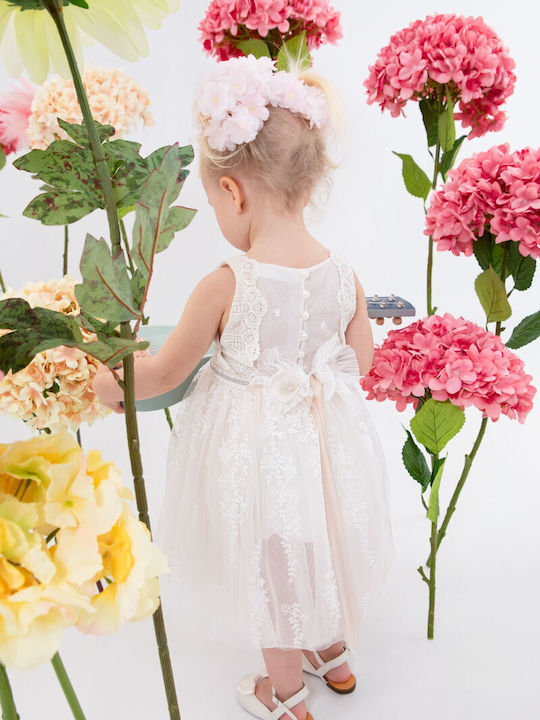 Bambolino Zoe Weißes Taufkleid aus Spitze