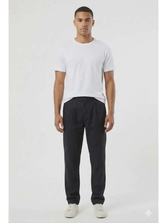 Men's Trousers Chinos Elastic Slim Fit Black WR98-Black