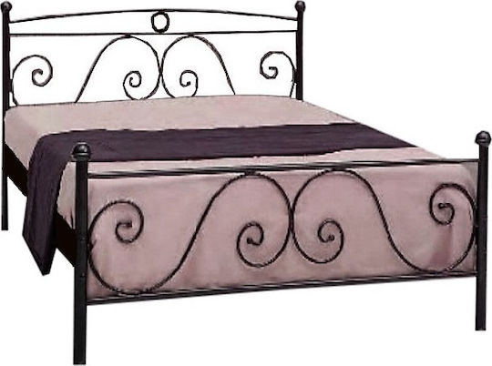 Ρόδος Bett Doppel Metall Kupfer Für Matratze 150x200cm