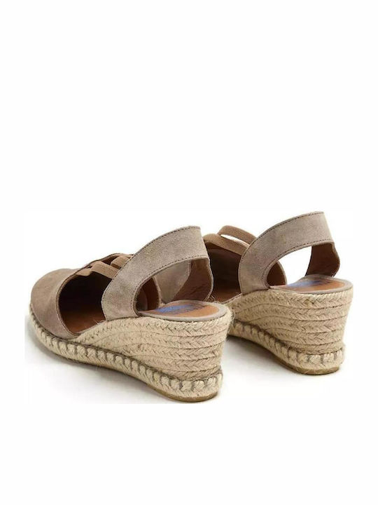 Piedra Suede Γυναικείες Εσπαντρίγιες σε Μπεζ Χρώμα