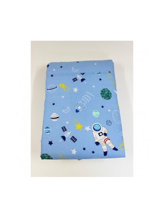 Nona Bebe Set Baby Cradle Cotton Blue Sheets 75x120cm 2 Pieces