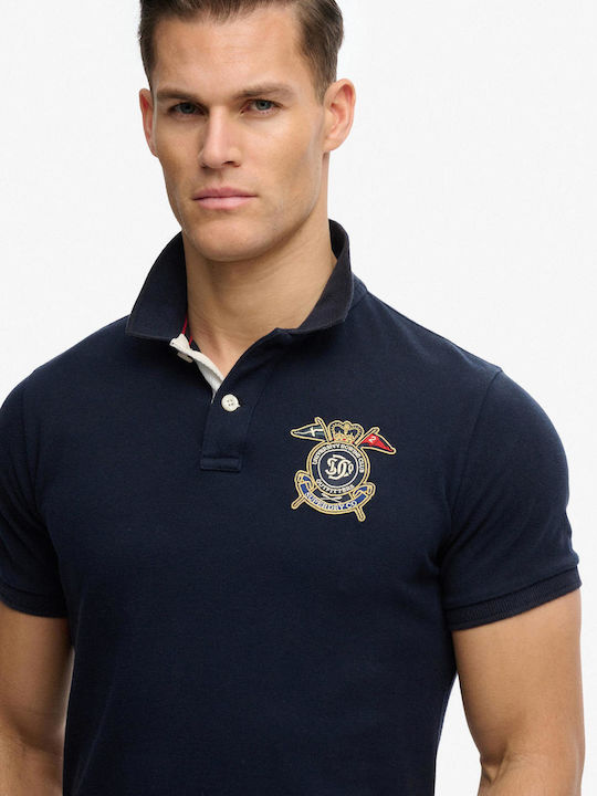 Polo Short Sleeve Navy Blue Blouse