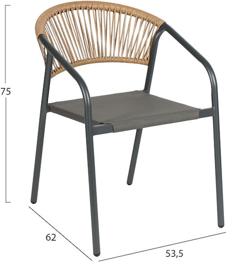 Set Sala De Mese Pentru Exterior Adam 5 Piese Gri