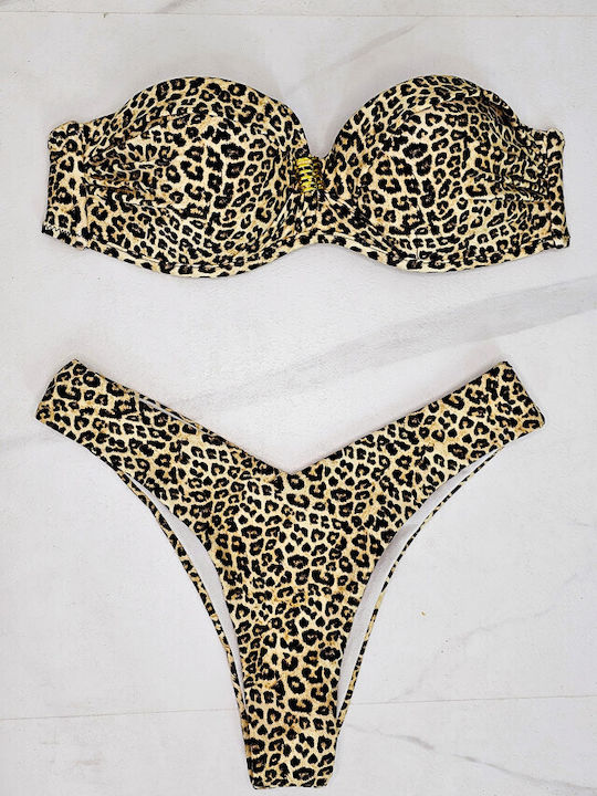 Set Bikini Șir De Caractere Animal Print Animal Print