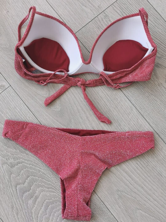 Set Bikini Brazil Roșu