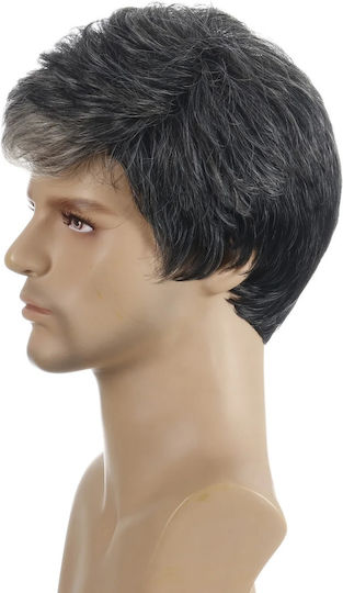 Animis Beauty Herren Perücke mit Echthaar in Grau Farbe
