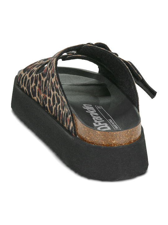 Vibe Biochampion Women's Flat Sandals Brown DFSH414003-Leop