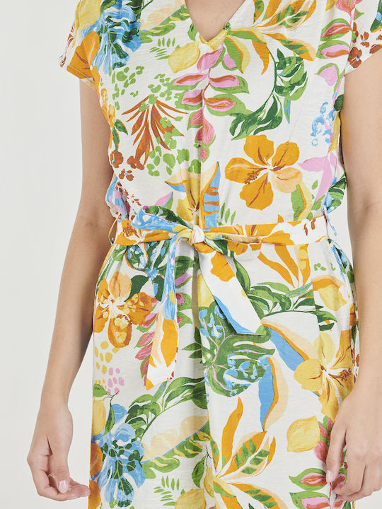 Ro W Sommer Mini Blumen Kleid