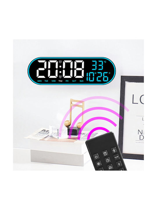Zola Tischuhr Digital LED Kunststoff mit Wecker Schwarz