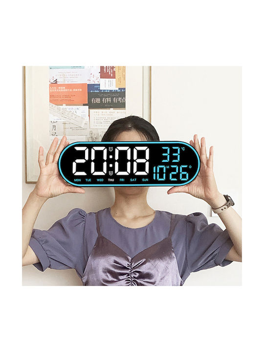 Zola Tischuhr Digital LED Kunststoff mit Wecker Schwarz