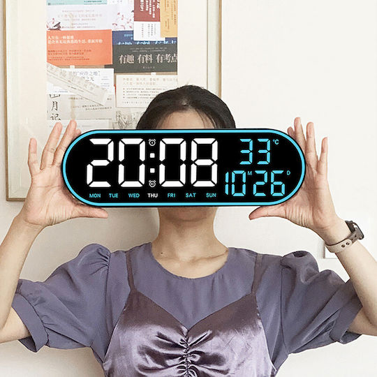 Масов Часовник Дигитален LED Пластмасов с Будилник Черен ZN1RCK3QWS1624