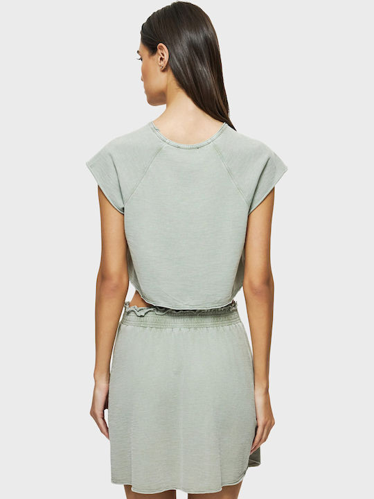 Γυναικείο Crop T-shirt Beige