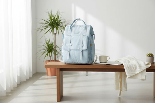 Zola Wickeltasche Rucksack Blau 40x30x15cm