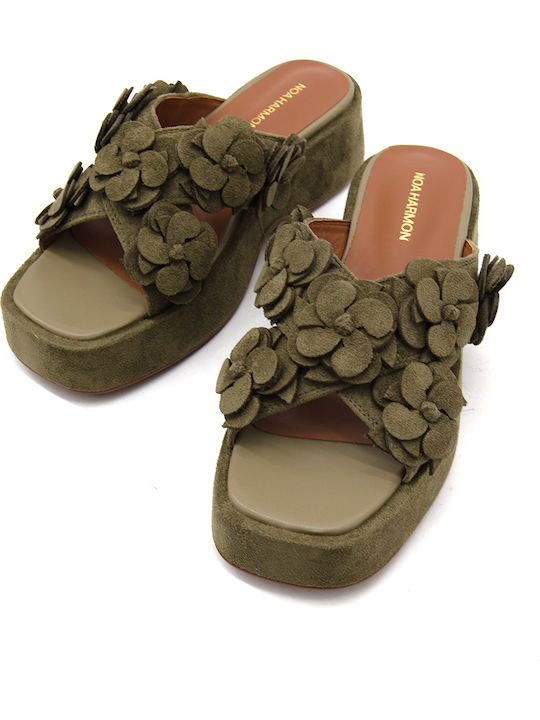 Γυναικεία Σανδάλια Flatforms Χακί