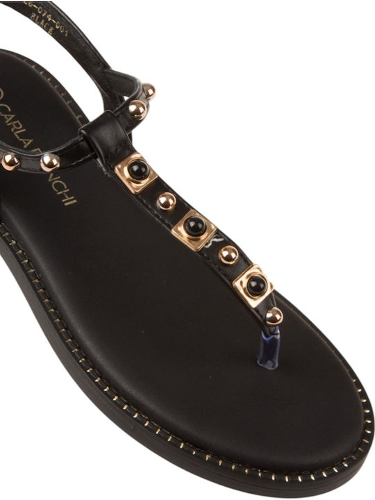Damen Flache Sandalen Schwarz