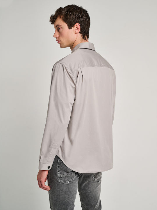 Μακρυμάνικo Overshirt Γκρι