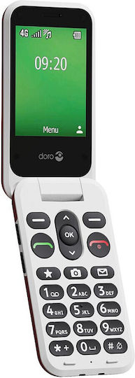 Doro Leva E22 Single SIM Κινητό με Κουμπιά redwhite
