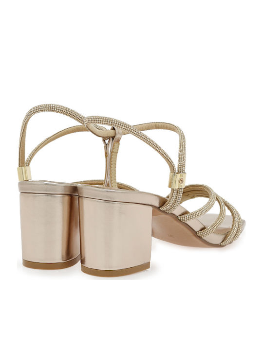 Sandals with Strass Gold