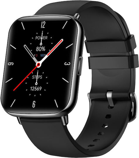 Bemi Kix2 35mm Smartwatch με Παλμογράφο (Μαύρο)