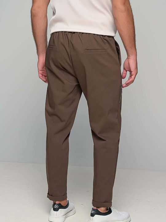 Kowalski Men's Elastic Brown Trousers