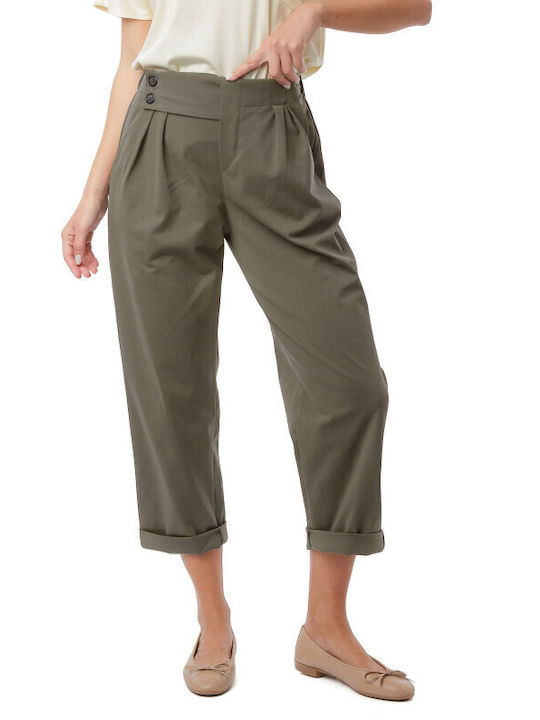 Pantaloni Dama Kaki Din Bumbac