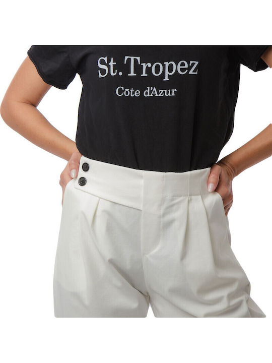 White Cotton Trousers