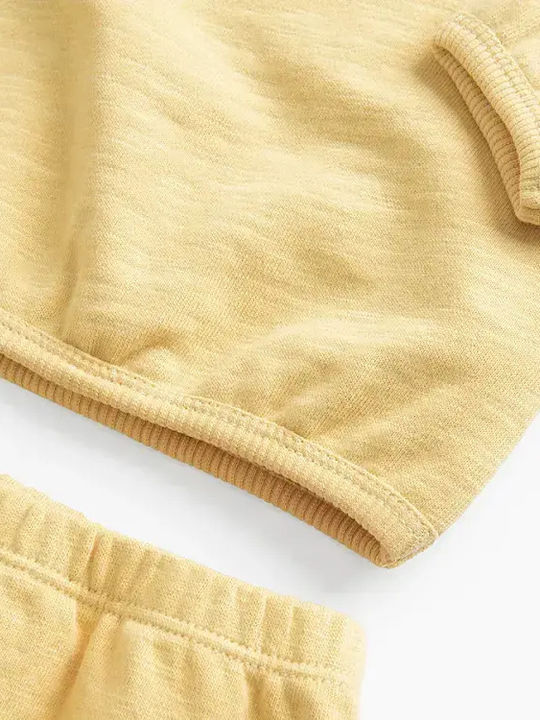 Kids Sweatpants Set Yellow 2 Pieces