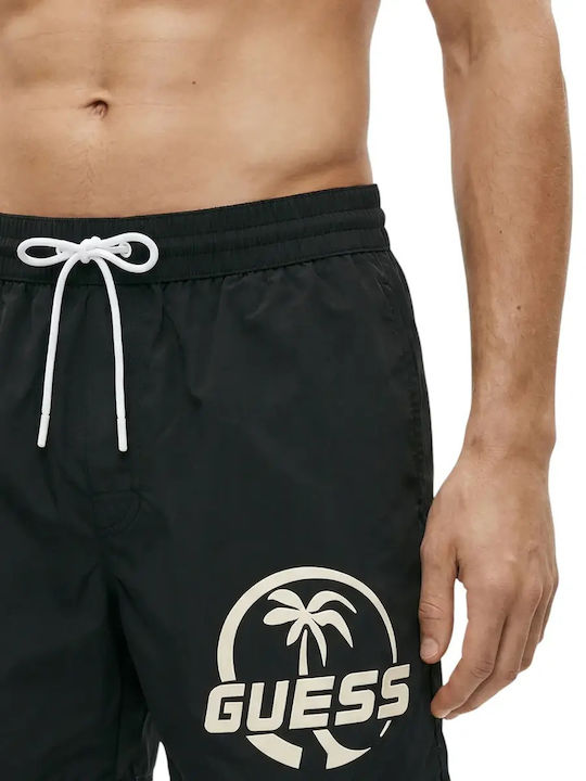 Men's Swimwear Shorts Black With Patterns