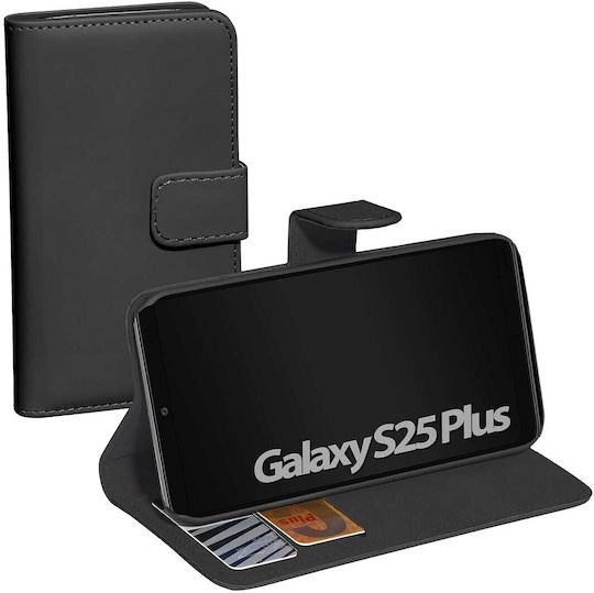 Pedea Silicone / Plastic Book Black (Galaxy S25+)