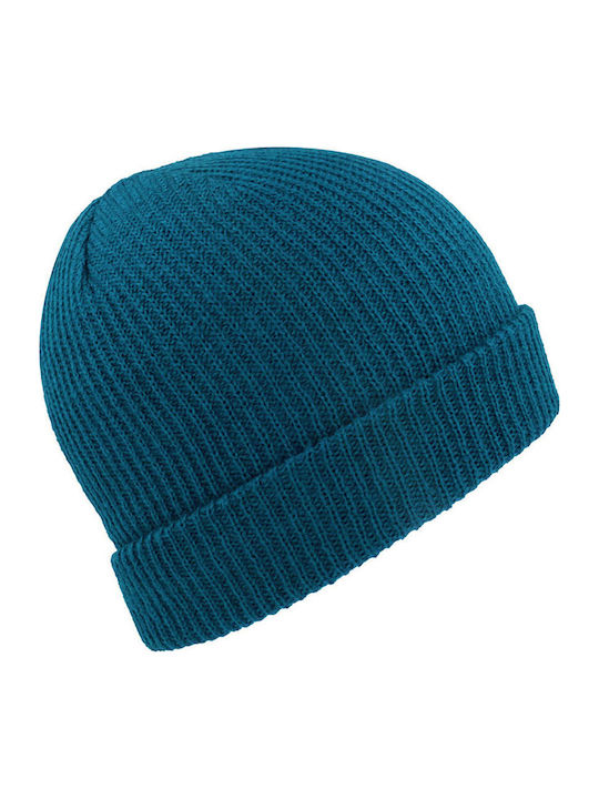 Beanie Unisex Σκούφος Πλεκτός σε Τιρκουάζ χρώμα