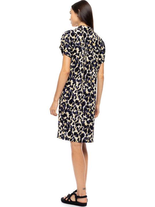 Pink Label Damenbademode Kleid Gelb Leopard