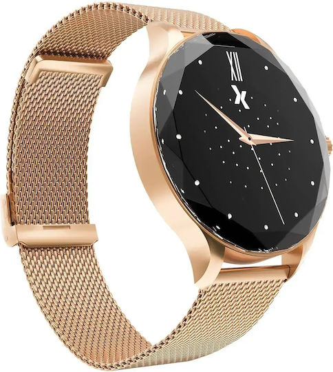 MaxCom MaxCom Stainless Steel 44mm Waterproof Smartwatch with Heart Rate Monitor Gold