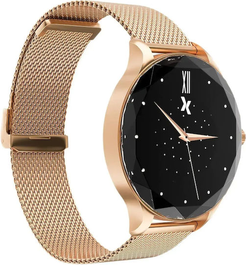 MaxCom MaxCom Stainless Steel 44mm Waterproof Smartwatch with Heart Rate Monitor Gold