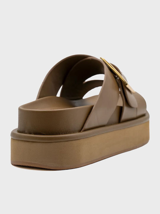 Women's Flat Sandals Brown