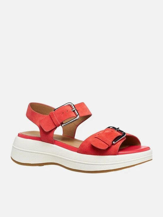 D Spherica Дамски Сандали Flatforms Червени