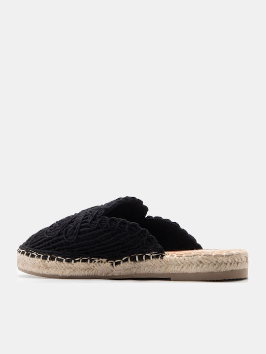 Flat Mules in Schwarz Farbe