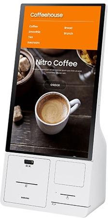 Samsung Km24a Interactive Kiosk Includes Printer Qr Barcode Reader Display + Connection Box ; Does Not Include Pos; Can Be Installed On Optional Stand
