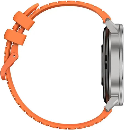 Kospet ORB Aluminium Αδιάβροχο Smartwatch με Παλμογράφο (Silver/Orange)