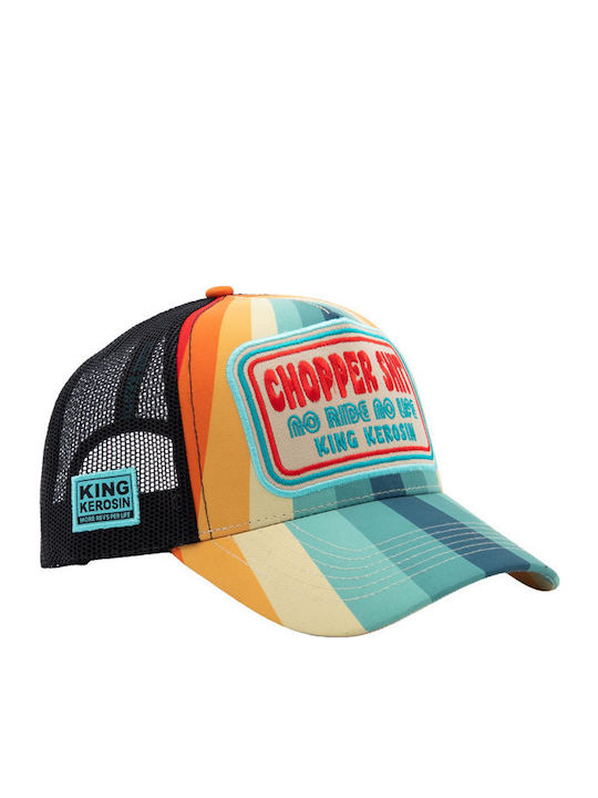 King Kerosin Chopper Shit LKW-Fahrer Kappen Blau Orange