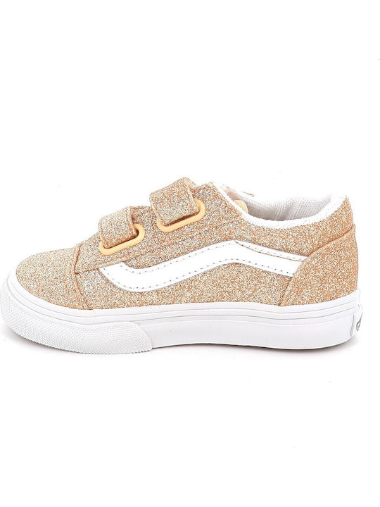 Old Skool V Παιδικά Sneakers με Σκρατς Χρυσά