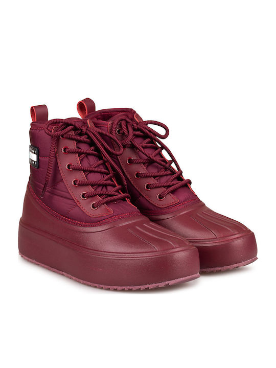 Tommy Hilfiger Women's Ankle Boots Burgundy