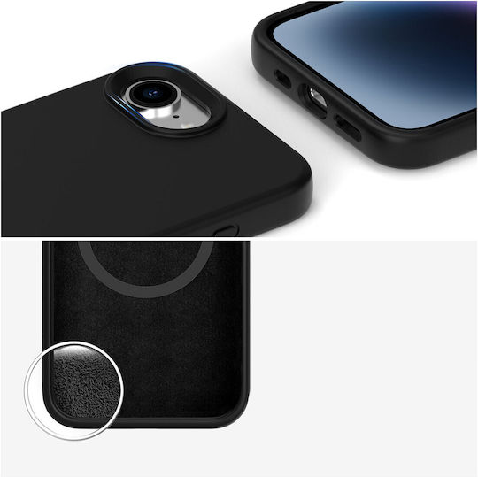 4Smarts Cupertino Umschlag Rückseite Silikon Schwarz für Apple iPhone 16e