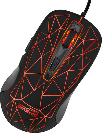 Amstrad Gamer Hunters Клавиатура и Мишка Комплект Гейминг Клавиатури с RGB Осветление Английски (САЩ) 5 Части Комплект Мишка, Подложка, Слушалки и Адаптер