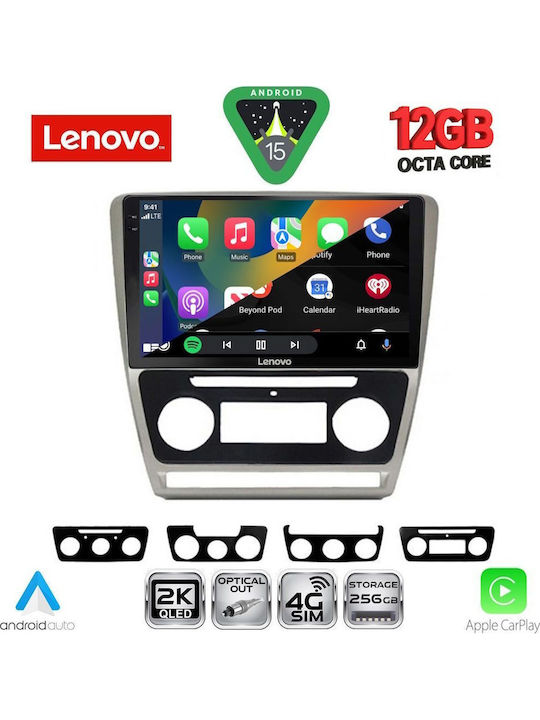 Lenovo Car Audio System for Skoda Octavia 2005-2012 with Clima Bluetooth USB WiFi GPS Apple CarPlay Android Auto with 10" Touch Screen
